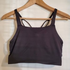 Nike Black Swoosh Luxe Sports Bra Medium